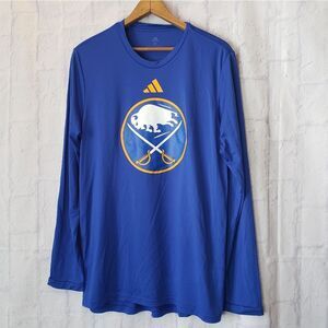 ADIDAS BUFFALO SABRES NHL Hockey Long Sleeve Top Medium
